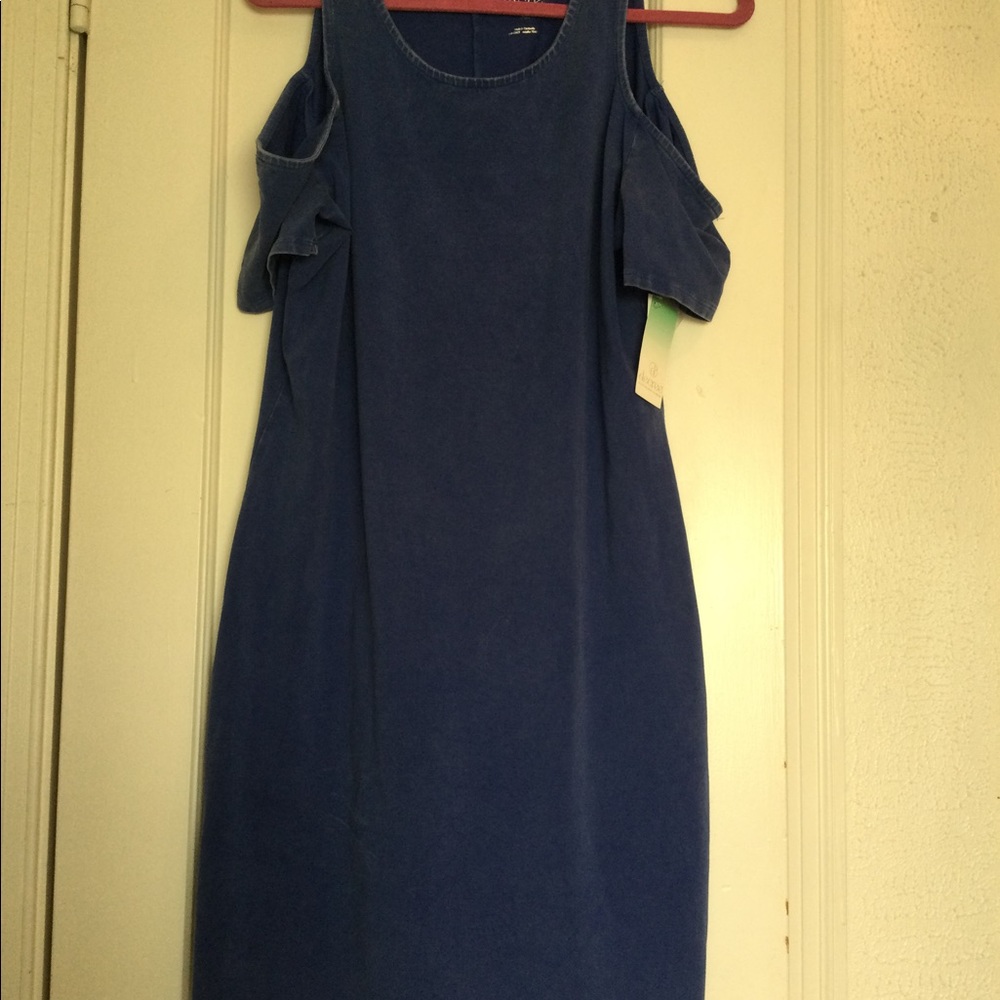 Blue Decree cold shoulder dress